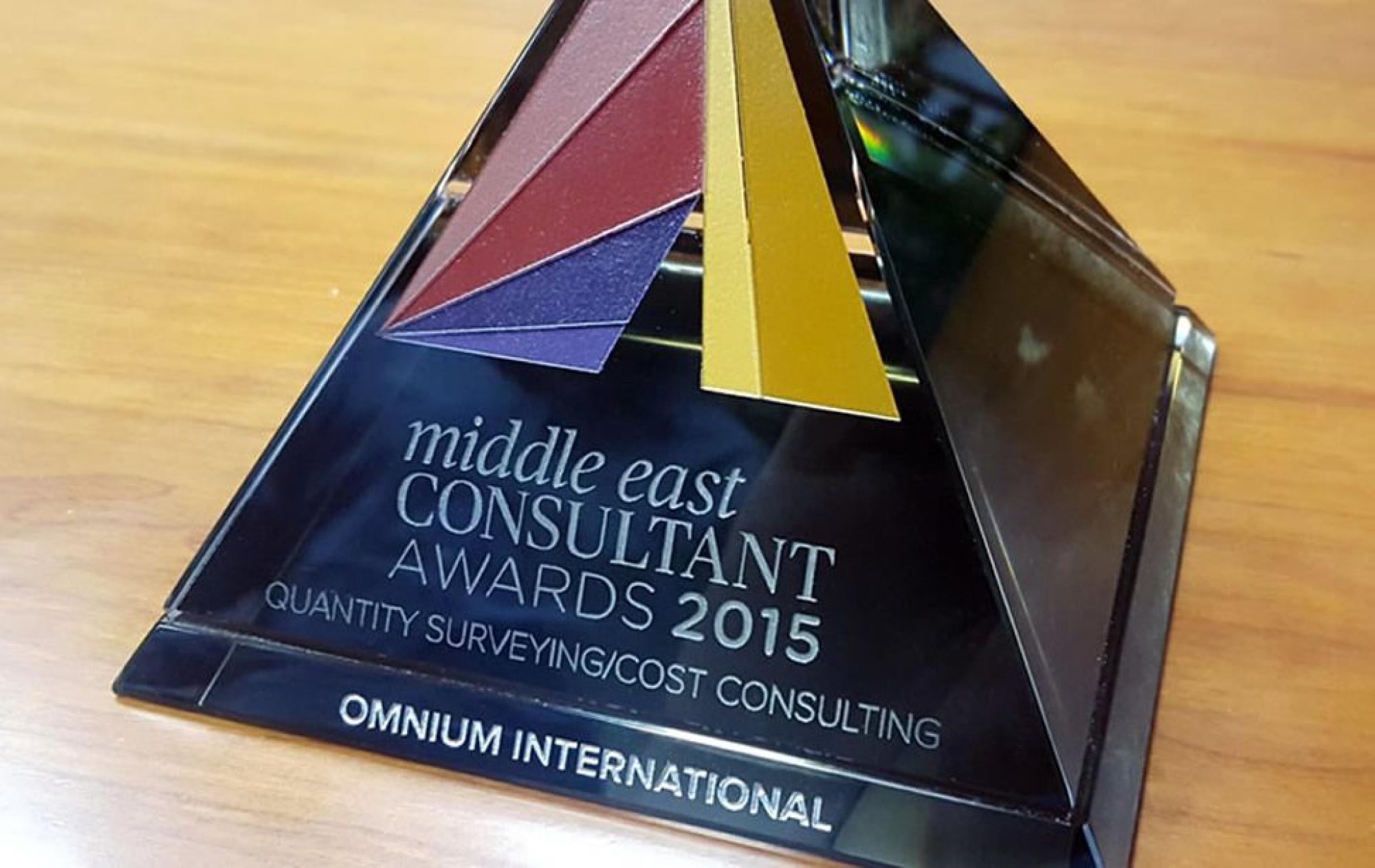 Omnium International awarded with Middle East Consultant Award 2015