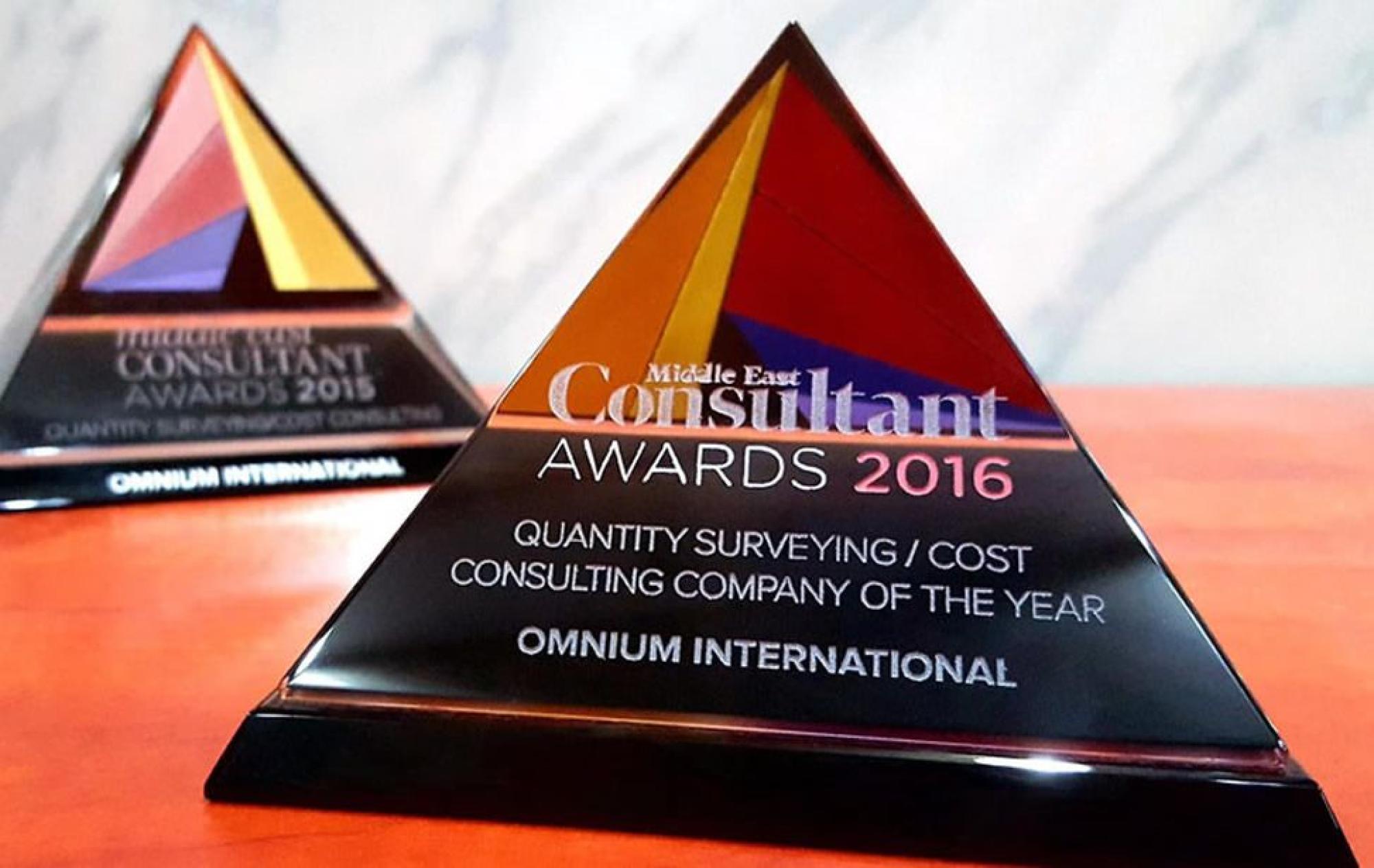Omnium International awarded with Middle East Consultant Award 2016